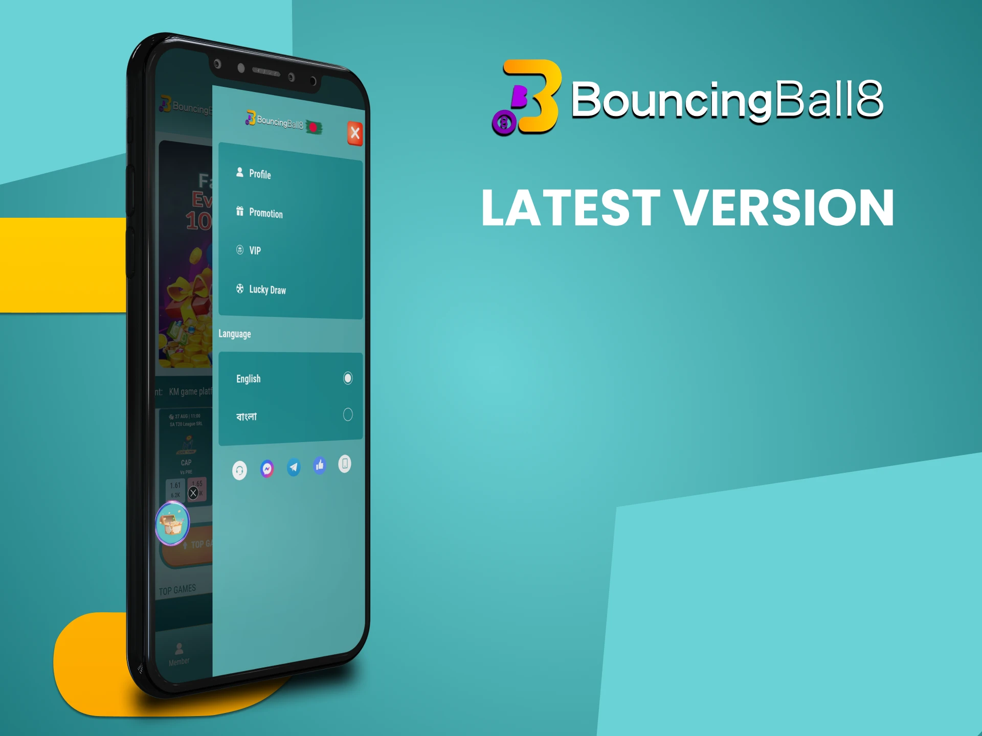 Be sure to keep the Bouncingball8 app updated.