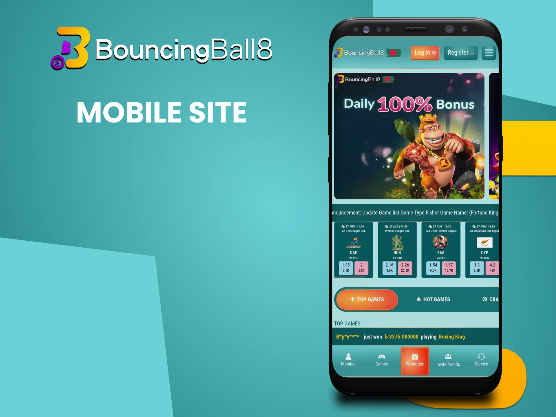 Visit the mobile version of the Bouncingball8 website.