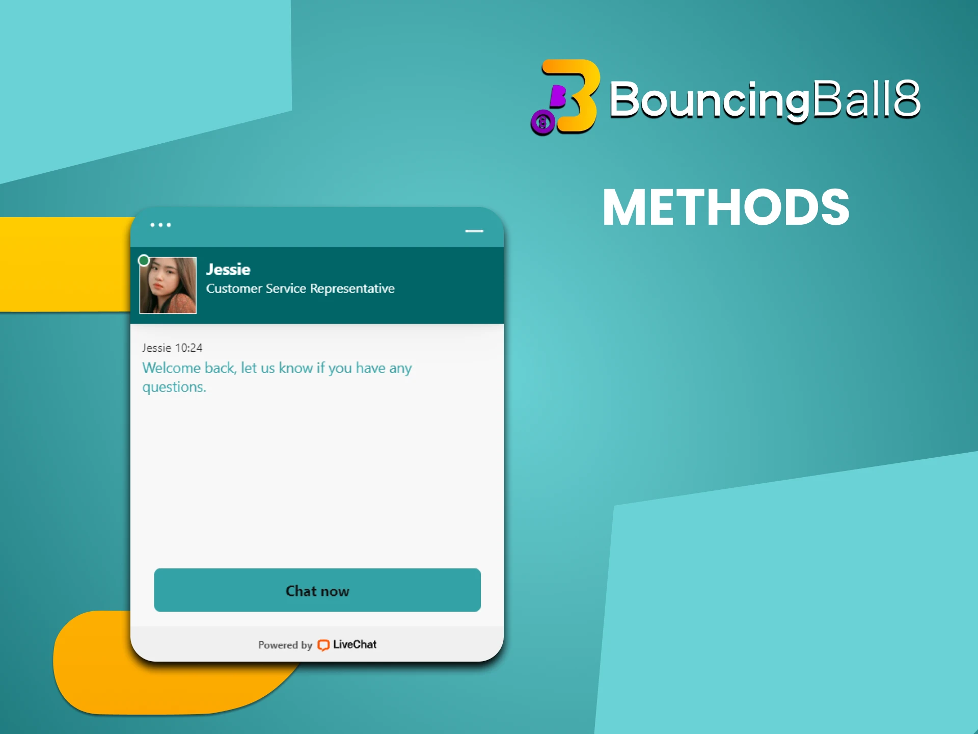 Choose your method of communication with the Bouncingball8 team.