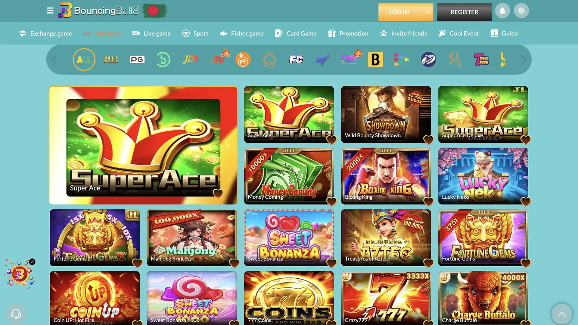 The best games from BouncingBall8 Casino.