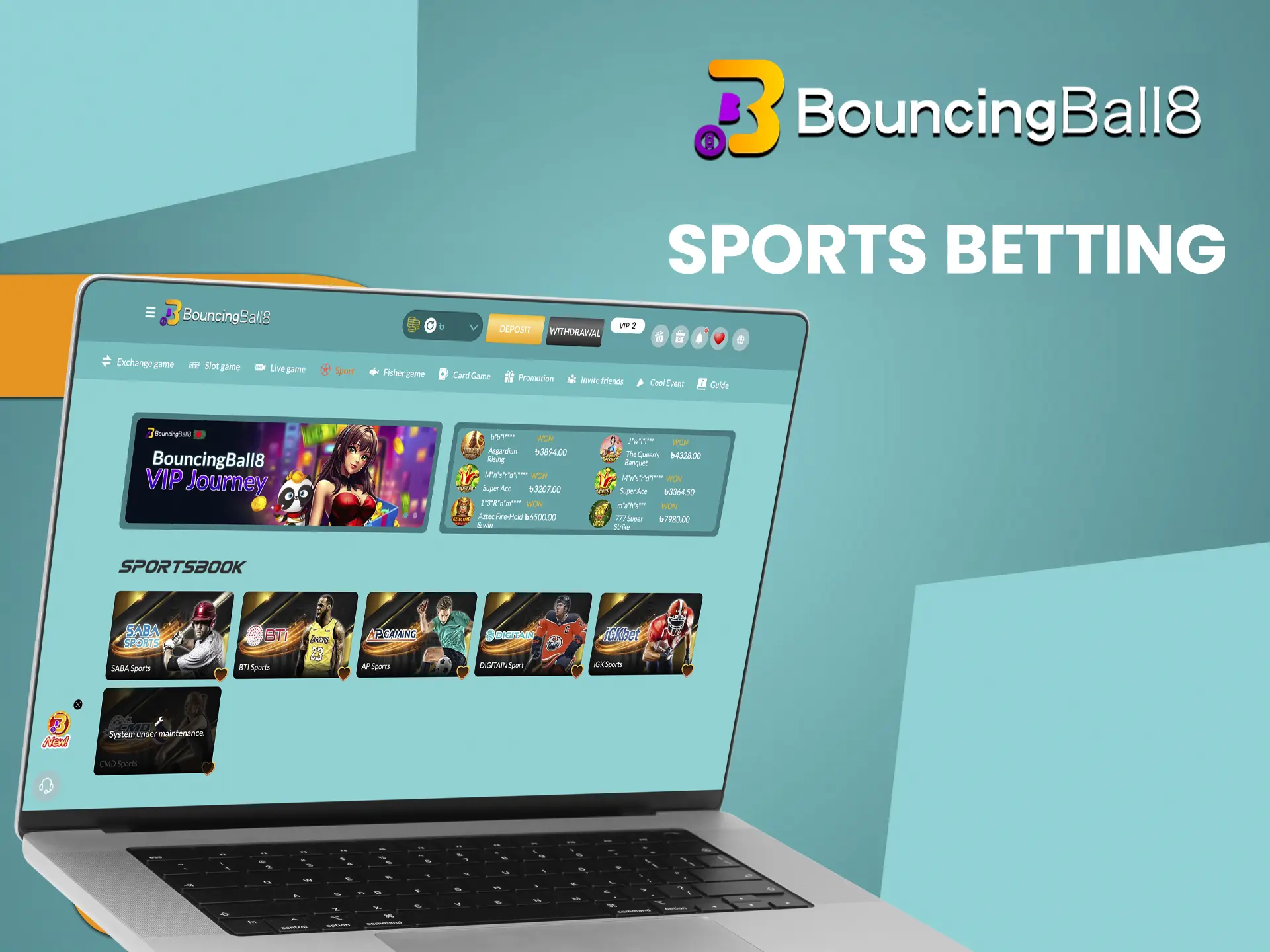 Explore all available sports disciplines to bet on at BouncingBall8.